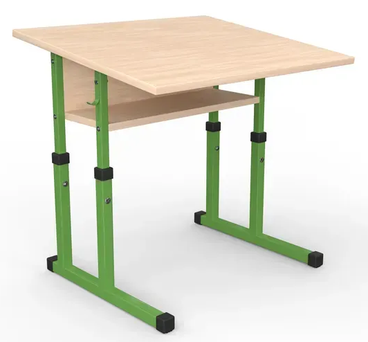 Стіл учнівський №4-6/600х500 прямі кути з нахилом без полиці МФ Вересень